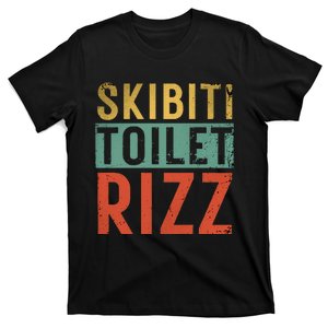 Skibiti Toilet Rizz Influencer Brain Rot Slang Influencer Vi T-Shirt