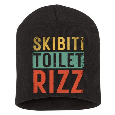 Skibiti Toilet Rizz Influencer Brain Rot Slang Influencer Vi Short Acrylic Beanie