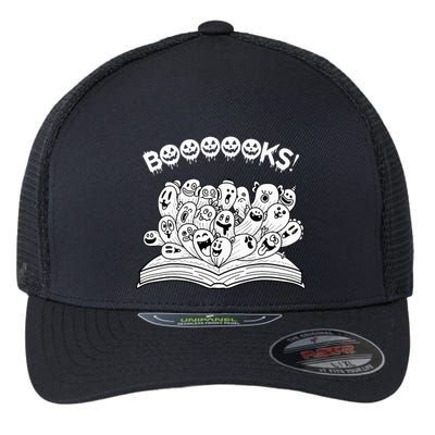 Spooky Teacher Reads Ghostly Halloween Books Flexfit Unipanel Trucker Cap
