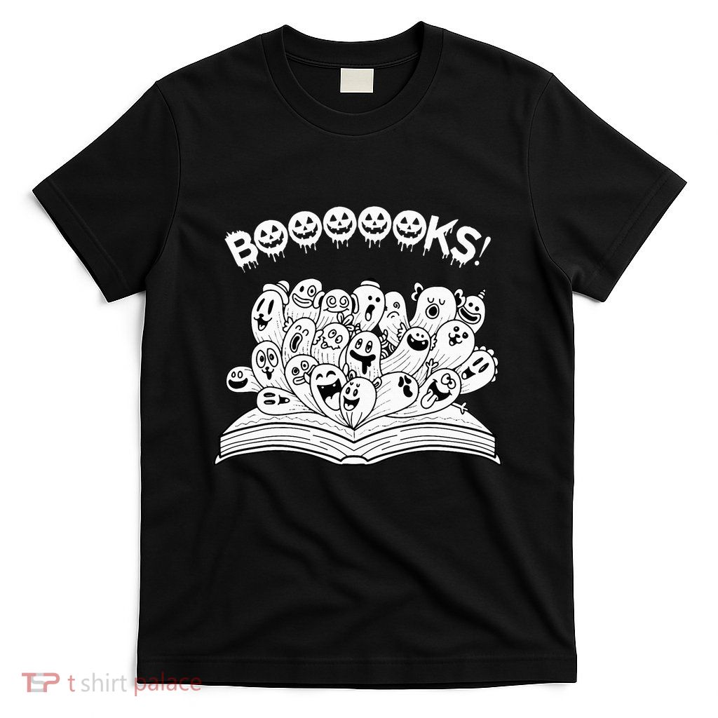 Spooky Teacher Reads Ghostly Halloween Books T-Shirt