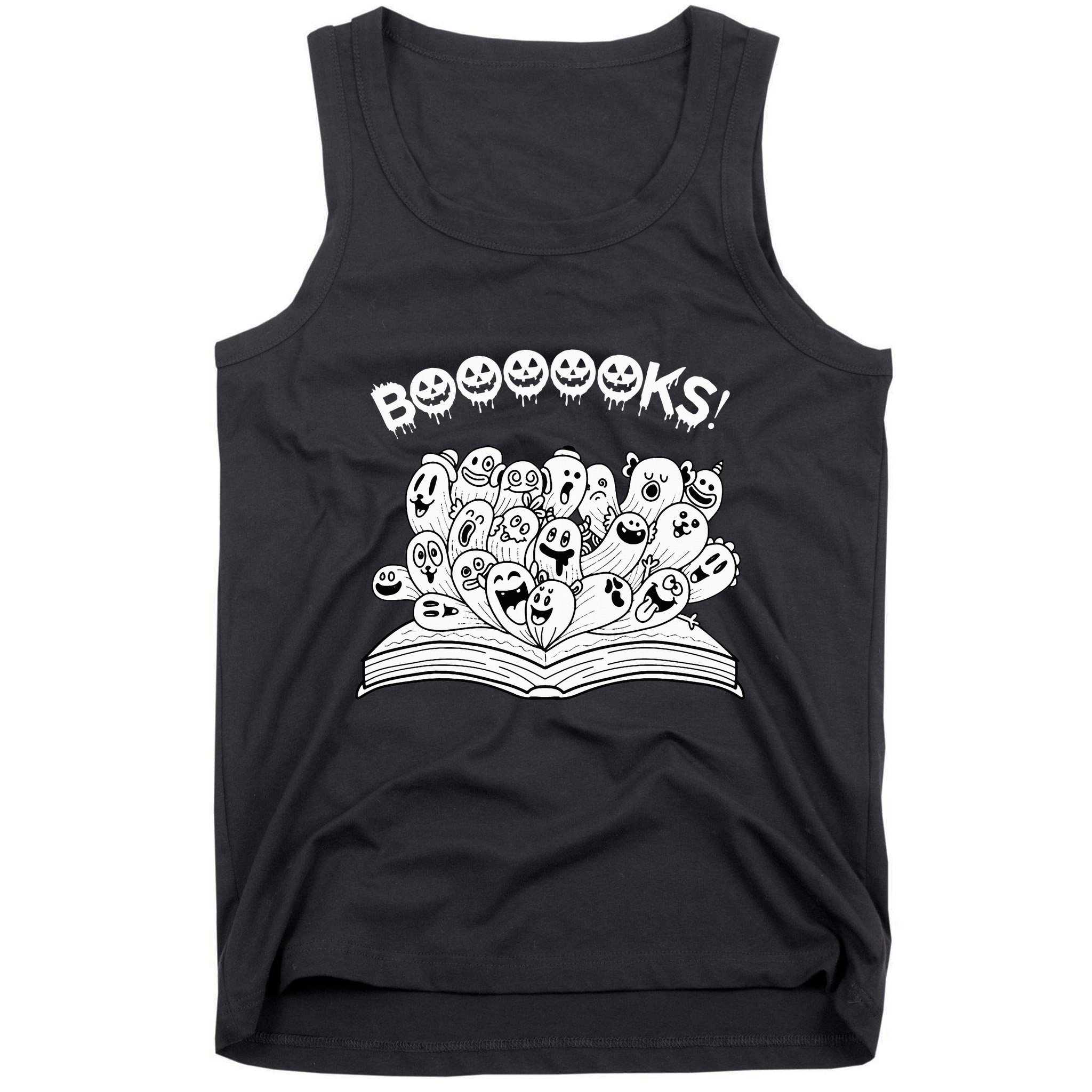 Spooky Teacher Reads Ghostly Halloween Books Tank Top