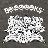 Spooky Teacher Reads Ghostly Halloween Books Cotton Canvas Backpack