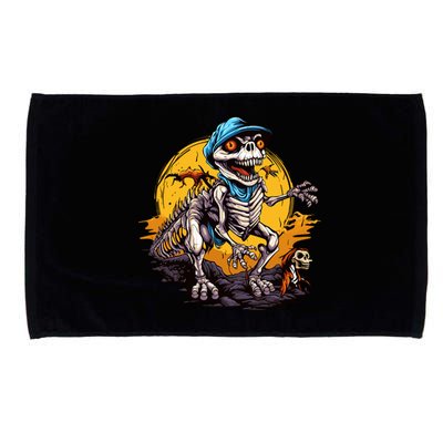 Skeleton T Rex Dinosaur Scary Halloween Costume Gift Microfiber Hand Towel