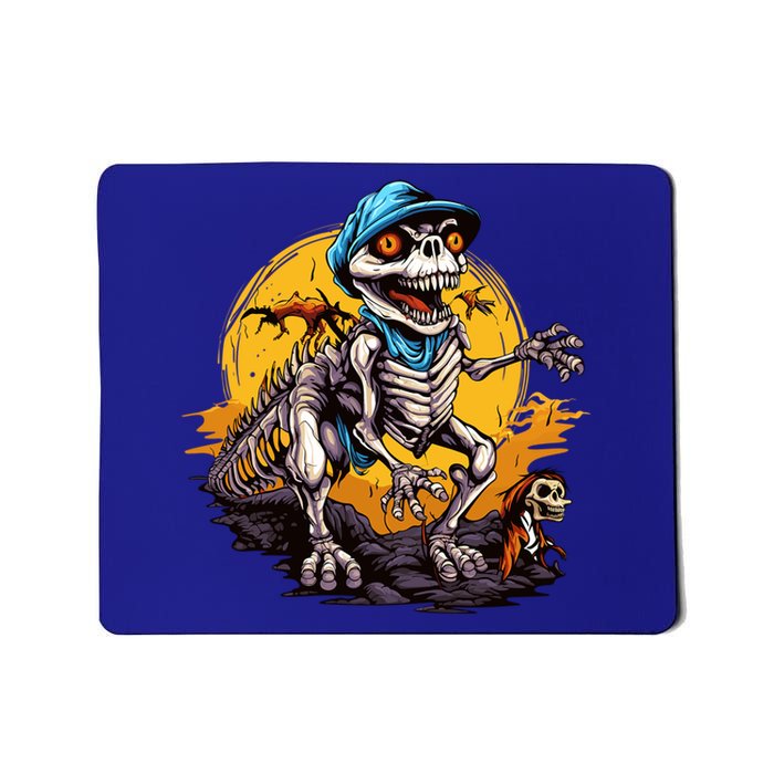 Skeleton T Rex Dinosaur Scary Halloween Costume Gift Mousepad