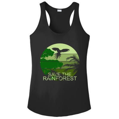 Save The Rainforest Environt Wildlife Conservation Gift Ladies PosiCharge Competitor Racerback Tank