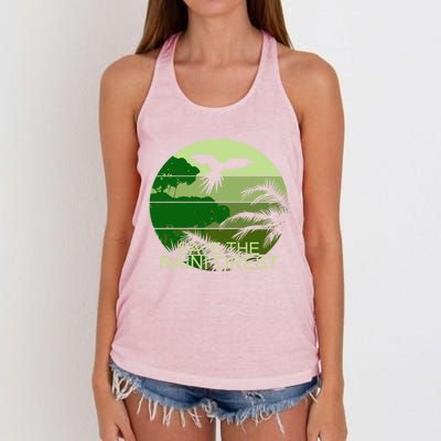 Save The Rainforest Environt Wildlife Conservation Gift Women's Knotted Racerback Tank