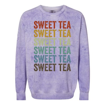 Sweet Tea Retro Colorblast Crewneck Sweatshirt