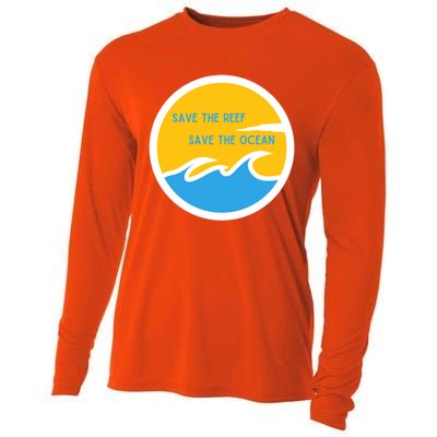 Save The Reef Save The Ocean Coral Gift Cooling Performance Long Sleeve Crew