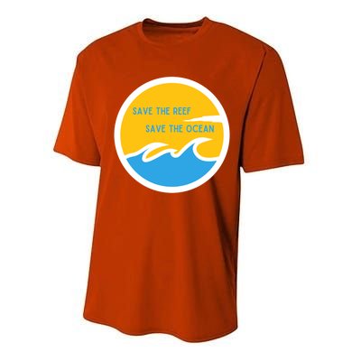 Save The Reef Save The Ocean Coral Gift Performance Sprint T-Shirt