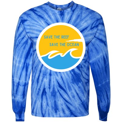 Save The Reef Save The Ocean Coral Gift Tie-Dye Long Sleeve Shirt