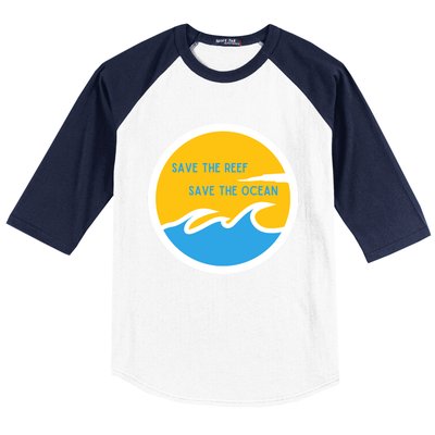 Save The Reef Save The Ocean Coral Gift Baseball Sleeve Shirt