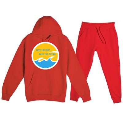 Save The Reef Save The Ocean Coral Gift Premium Hooded Sweatsuit Set