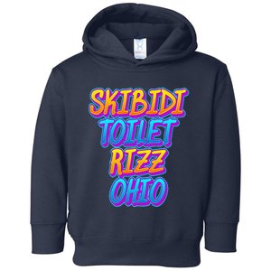 Skibid.I Toilet Rizz Ohio Funny Meme Toddler Hoodie