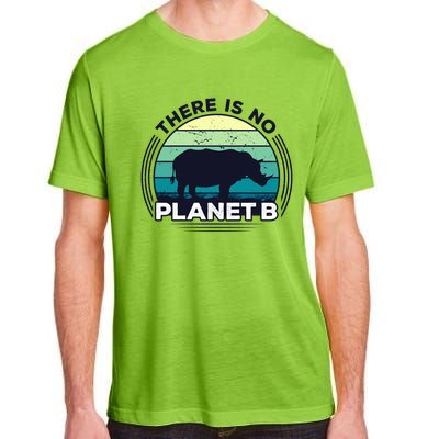 Save The Rhinos There Is No Planet B Earth Day Gift Adult ChromaSoft Performance T-Shirt