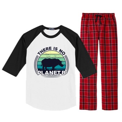 Save The Rhinos There Is No Planet B Earth Day Gift Raglan Sleeve Pajama Set