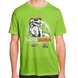 Sistersaurus T Rex Dinosaur Sister Saurus Family Matching Premium Adult ChromaSoft Performance T-Shirt