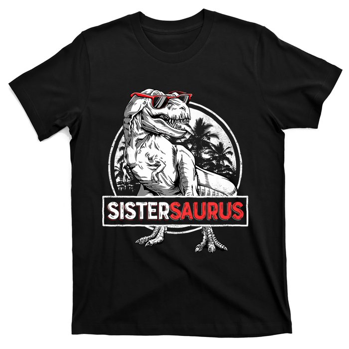 Sistersaurus T Rex Dinosaur Sister Saurus Family Matching Premium T-Shirt