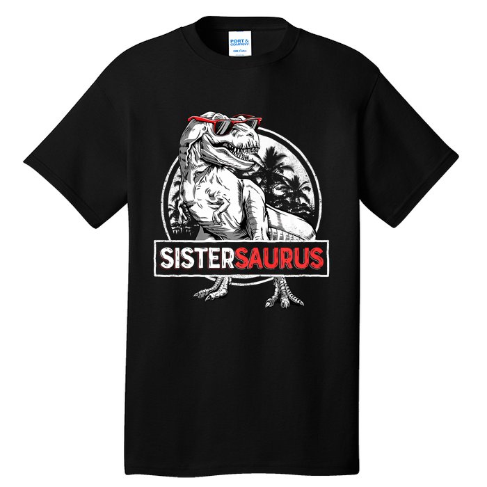 Sistersaurus T Rex Dinosaur Sister Saurus Family Matching Premium Tall T-Shirt