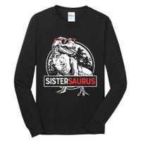 Sistersaurus T Rex Dinosaur Sister Saurus Family Matching Premium Tall Long Sleeve T-Shirt