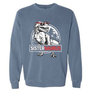 Sistersaurus T Rex Dinosaur Sister Saurus Family Matching Premium Garment-Dyed Sweatshirt