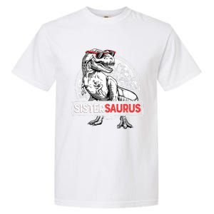 Sistersaurus T Rex Dinosaur Sister Saurus Family Matching Premium Garment-Dyed Heavyweight T-Shirt