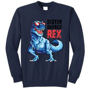 Sistersaurus T Rex Dinosaur Sister Saurus Family Matching Tall Sweatshirt