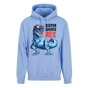 Sistersaurus T Rex Dinosaur Sister Saurus Family Matching Unisex Surf Hoodie