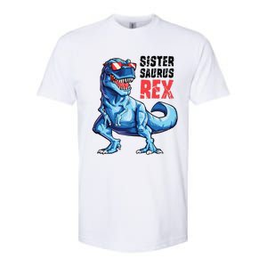 Sistersaurus T Rex Dinosaur Sister Saurus Family Matching Softstyle CVC T-Shirt