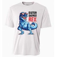 Sistersaurus T Rex Dinosaur Sister Saurus Family Matching Cooling Performance Crew T-Shirt