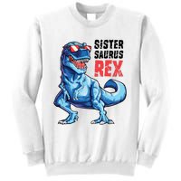 Sistersaurus T Rex Dinosaur Sister Saurus Family Matching Sweatshirt