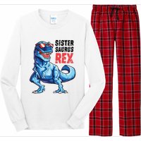 Sistersaurus T Rex Dinosaur Sister Saurus Family Matching Long Sleeve Pajama Set