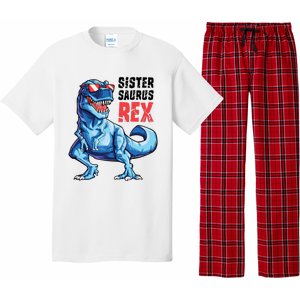 Sistersaurus T Rex Dinosaur Sister Saurus Family Matching Pajama Set