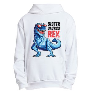 Sistersaurus T Rex Dinosaur Sister Saurus Family Matching Urban Pullover Hoodie