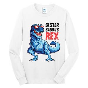 Sistersaurus T Rex Dinosaur Sister Saurus Family Matching Tall Long Sleeve T-Shirt