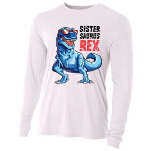 Sistersaurus T Rex Dinosaur Sister Saurus Family Matching Cooling Performance Long Sleeve Crew