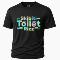 Skibiti Toilet Rizz Funny Meme Humor Sarcasm Brain Rot Cooling Performance Crew T-Shirt