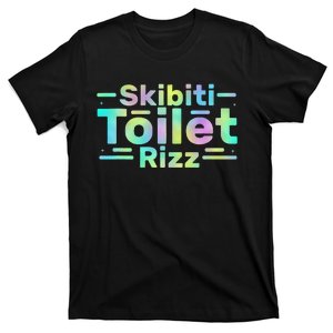 Skibiti Toilet Rizz Funny Meme Humor Sarcasm Brain Rot T-Shirt