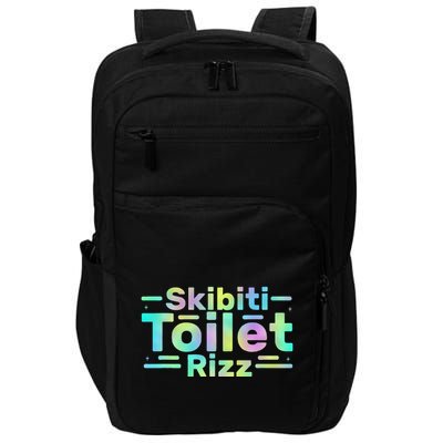 Skibiti Toilet Rizz Funny Meme Humor Sarcasm Brain Rot Impact Tech Backpack