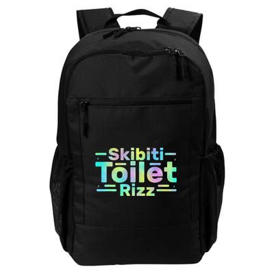 Skibiti Toilet Rizz Funny Meme Humor Sarcasm Brain Rot Backpack