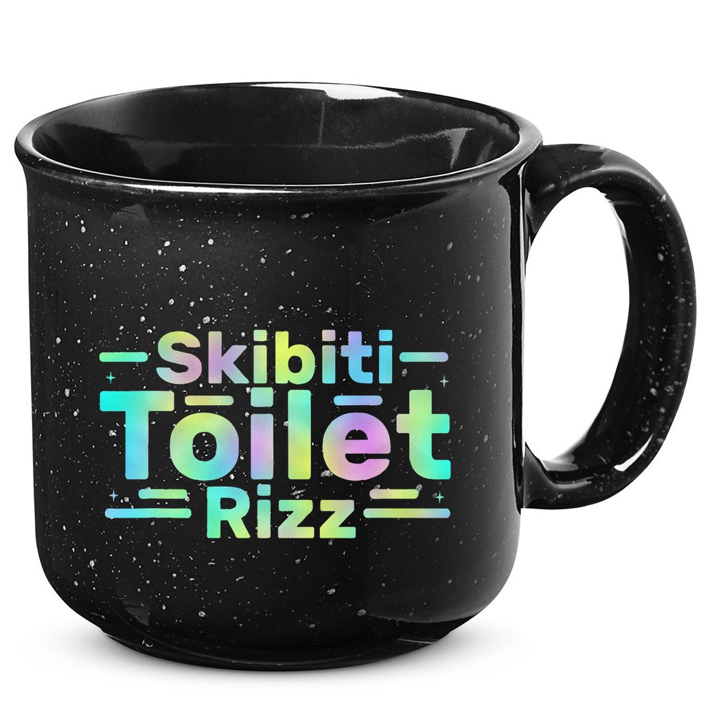 Skibiti Toilet Rizz Funny Meme Humor Sarcasm Brain Rot 15oz Campfire Ceramic Mug