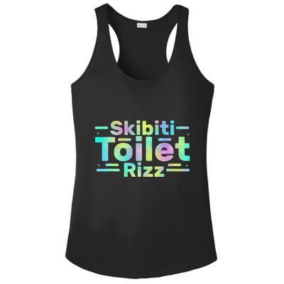Skibiti Toilet Rizz Funny Meme Humor Sarcasm Brain Rot Ladies PosiCharge Competitor Racerback Tank