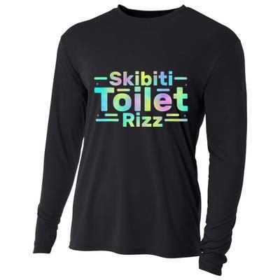 Skibiti Toilet Rizz Funny Meme Humor Sarcasm Brain Rot Cooling Performance Long Sleeve Crew