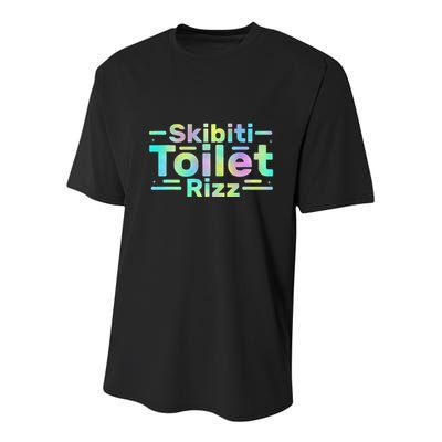 Skibiti Toilet Rizz Funny Meme Humor Sarcasm Brain Rot Youth Performance Sprint T-Shirt