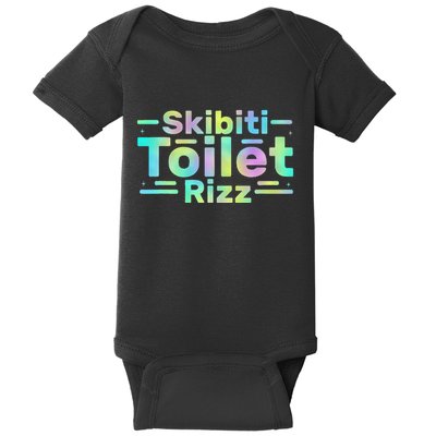 Skibiti Toilet Rizz Funny Meme Humor Sarcasm Brain Rot Baby Bodysuit