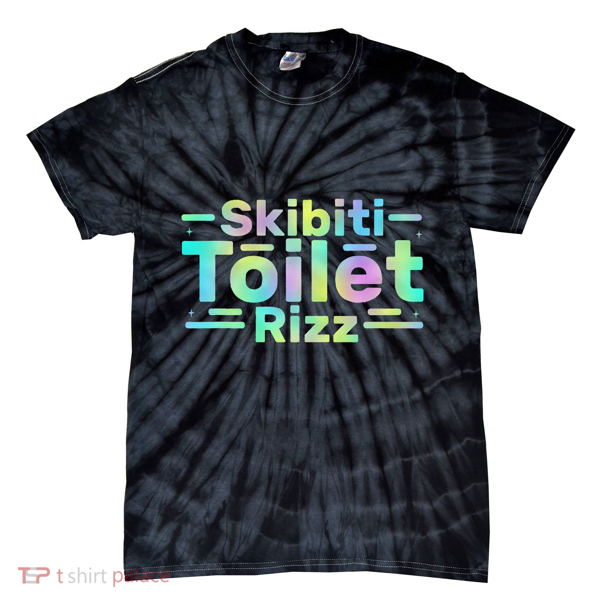 Skibiti Toilet Rizz Funny Meme Humor Sarcasm Brain Rot Tie-Dye T-Shirt