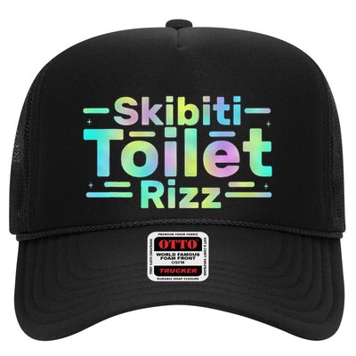 Skibiti Toilet Rizz Funny Meme Humor Sarcasm Brain Rot Trucker Hat