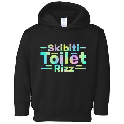 Skibiti Toilet Rizz Funny Meme Humor Sarcasm Brain Rot Toddler Hoodie