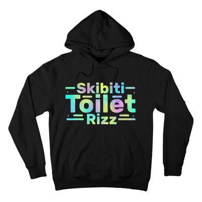 Skibiti Toilet Rizz Funny Meme Humor Sarcasm Brain Rot Tall Hoodie