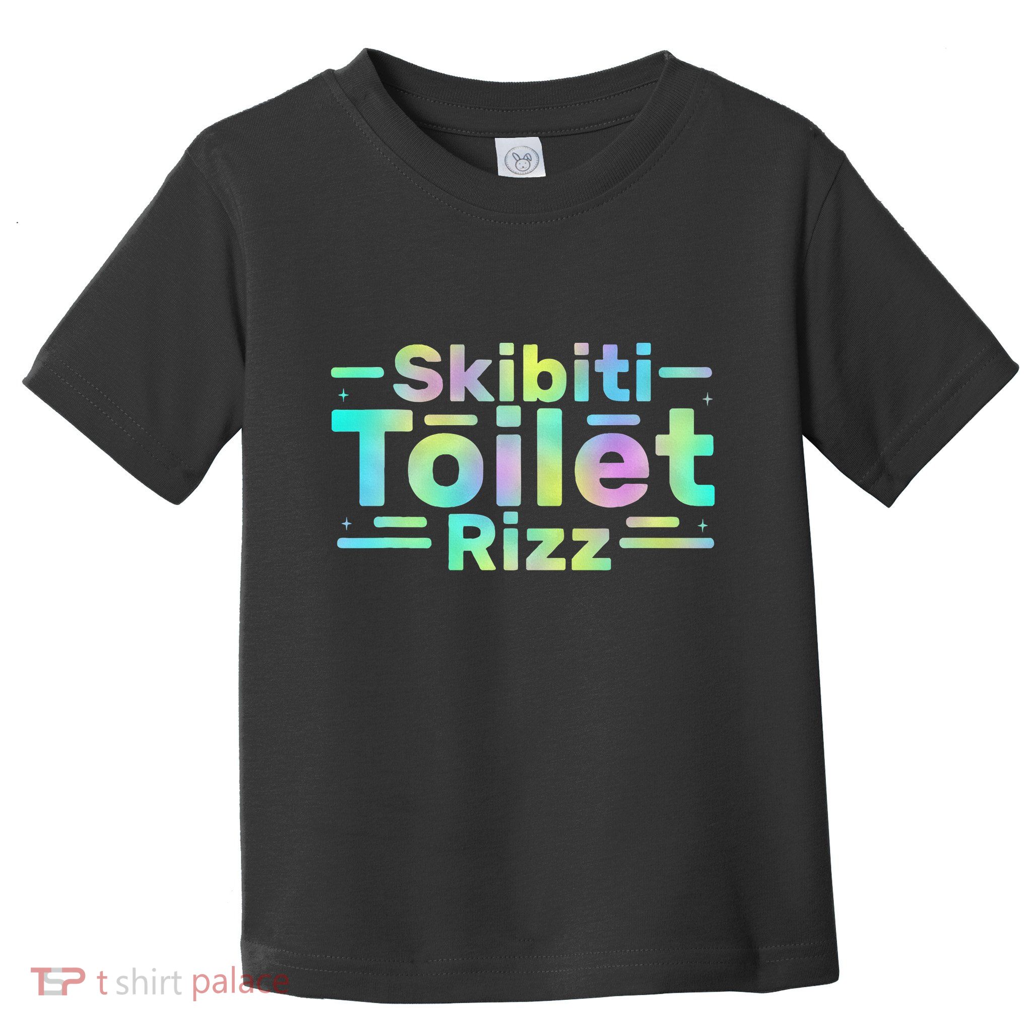 Skibiti Toilet Rizz Funny Meme Humor Sarcasm Brain Rot Toddler T-Shirt