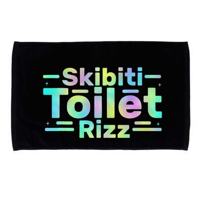 Skibiti Toilet Rizz Funny Meme Humor Sarcasm Brain Rot Microfiber Hand Towel